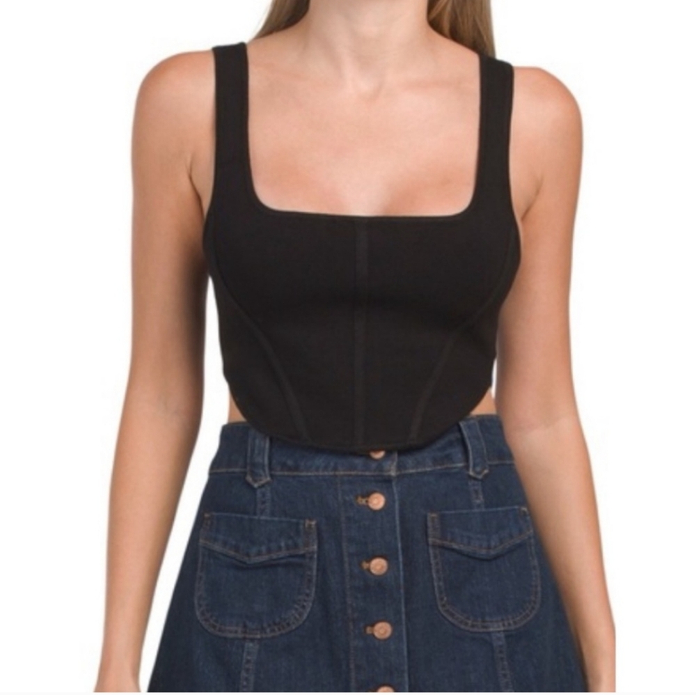 House of Harlow 1960 black corset top size large